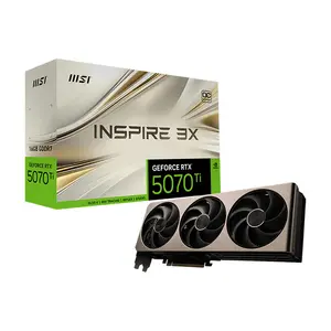 MSI GeForce RTX 5070 Ti 16G INSPIRE 3X OC 16GB GDDR7 Graphics Card, Triple Fan Cooling, PCIe 5.0, HDMI 2.1b, DisplayPort 2.1b