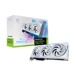 MSI GeForce RTX 5070 Ti 16G GAMING TRIO OC WHITE 16GB GDDR7 Graphics Card, Triple Fan Cooling, PCIe 5.0, HDMI 2.1b, DisplayPort 2.1b