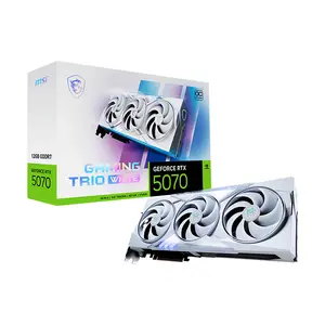 MSI GeForce RTX 5070 12G GAMING TRIO OC WHITE 12GB GDDR7 Graphics Card, Triple Fan Cooling, PCIe 5.0, HDMI 2.1b, DisplayPort 2.1b