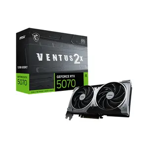 MSI GeForce RTX 5070 12G VENTUS 2X OC 12GB GDDR7 Graphics Card, Dual Fan Cooling, PCIe 5.0, HDMI 2.1b, DisplayPort 2.1b