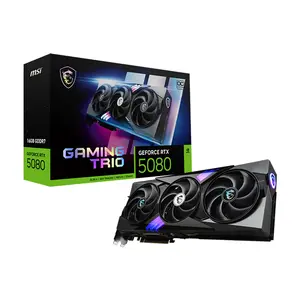 MSI GeForce RTX 5080 16G GAMING TRIO OC 16GB GDDR7 Graphics Card, Triple Fan Cooling, PCIe 5.0, HDMI 2.1b, DisplayPort 2.1b