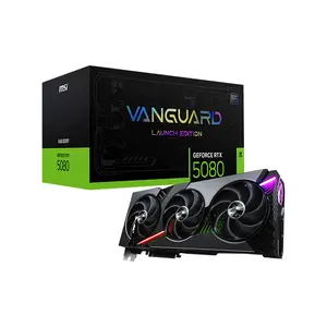 MSI GeForce RTX 5080 16G VANGUARD SOC Launch Edition 16GB GDDR7 Graphics Card, Hyper Frozr Cooling, PCIe 5.0, HDMI 2.1b, DisplayPort 2.1b