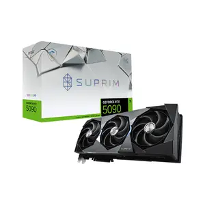 MSI GeForce RTX 5090 32G SUPRIM SOC 32GB GDDR7 OC Graphics Card, Triple Fan Cooling, PCIe 5.0, HDMI 2.1b, DisplayPort 2.1b