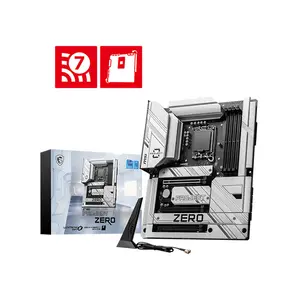 MSI Z790 Project Zero ATX Gaming Motherboard, Intel LGA1700 Socket, PCIe 5.0 Expansion, Rear Connector Design, DDR5 Memory Support, Clean Cable Gaming Platform