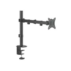MXG BMA-12P Single Monitor Mount Arm Matte Black Edition, Steel Articulating Arm Design, Adjustable Display Support, Ergonomic Monitor Positioning System, Professional Desk Mount Solution