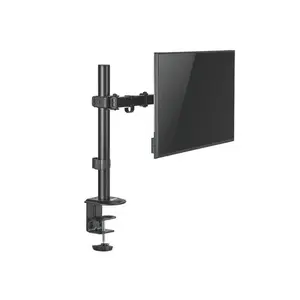 MXG BMA-12P Single Monitor Mount Arm Matte Black Edition, Steel Articulating Arm Design, Adjustable Display Support, Ergonomic Monitor Positioning System, Professional Desk Mount Solution