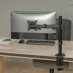 MXG BMA-12P Single Monitor Mount Arm Matte Black Edition, Steel Articulating Arm Design, Adjustable Display Support, Ergonomic Monitor Positioning System, Professional Desk Mount Solution