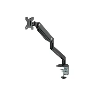 MXG BMA-12U Single Monitor Arm Mount, Single Display Support, Aluminum Spring-Assisted Mechanism, Integrated USB 3.0 Cable Management, Matte Black Ergonomic Desk Mount