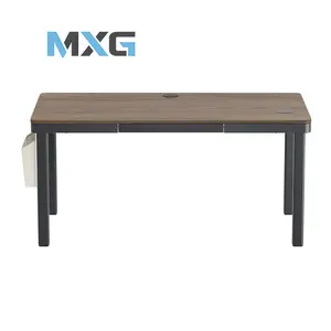 MXG Creatorlift Motorized Desk Walnut Edition, Height Adjustable Electric Workstation, Built-In Storage Drawer, Wireless Charging Pad, Cable Management Tray, Premium Productivity Desk