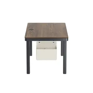 MXG Creatorlift Motorized Desk Walnut Edition, Height Adjustable Electric Workstation, Built-In Storage Drawer, Wireless Charging Pad, Cable Management Tray, Premium Productivity Desk