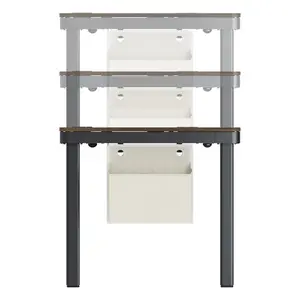 MXG Creatorlift Motorized Desk Walnut Edition, Height Adjustable Electric Workstation, Built-In Storage Drawer, Wireless Charging Pad, Cable Management Tray, Premium Productivity Desk