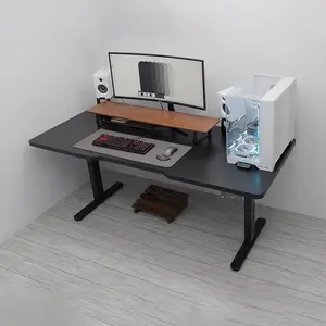 MXG DMD-01 Dual Motor Motorized Sit-Stand Desk Black Matte Edition, 0.75-Inch Thick Desktop Surface, Electric Height Adjustment System, Dual Motor Performance, Ergonomic Workstation for Office and Gaming Environments