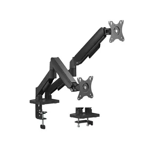MXG EMA-24 Economical Series Dual Monitor Arm Mount, Mechanical Spring Design, Adjustable Dual Display Support, Ergonomic Multi-Monitor Desk Mount Solution