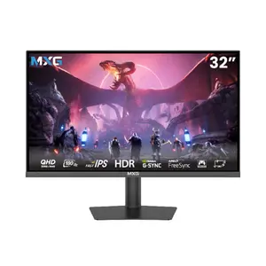 MXG G32IQ-18 32-Inch QHD IPS Gaming Monitor, 2560×1440 Resolution, 180Hz Refresh Rate, 1ms Response Time, HDR Support, AMD FreeSync Technology, HDMI 2.0 and DisplayPort 1.4 Connectivity