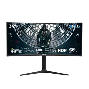 MXG G34WIC-65 34-Inch Curved Ultrawide Gaming Monitor, 3440×1440 UWQHD Resolution, 165Hz Refresh Rate, Nano IPS Panel Technology, 10-Bit Color Depth, High-Performance Immersive Gaming Display