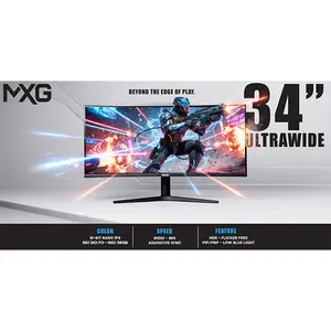 MXG G34WIC-65 34-Inch Curved Ultrawide Gaming Monitor, 3440×1440 UWQHD Resolution, 165Hz Refresh Rate, Nano IPS Panel Technology, 10-Bit Color Depth, High-Performance Immersive Gaming Display
