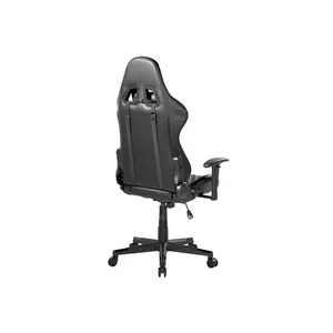 MXG GCH-01 Diamond Quilted PU Gaming Chair Full Black Edition, Premium PU Leather Upholstery, Adjustable Headrest Cushion, Lumbar Support System, Ergonomic Gaming Seating Solution