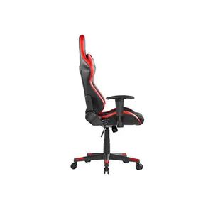 MXG GCH-01 Diamond Quilted PU Gaming Chair Red Black Edition, Premium PU Leather Upholstery, Adjustable Headrest Cushion, Lumbar Support System, Ergonomic Gaming Seating Solution