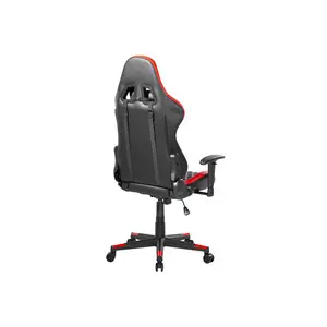 MXG GCH-01 Diamond Quilted PU Gaming Chair Red Black Edition, Premium PU Leather Upholstery, Adjustable Headrest Cushion, Lumbar Support System, Ergonomic Gaming Seating Solution