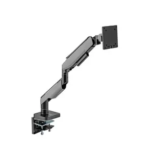 MXG HMA-12R Heavy Duty RGB Monitor Arm Matte Black Edition, Support for Displays up to 49 Inches, Premium Aluminum Construction, Integrated RGB Lighting, Ergonomic Desk Mount Monitor Arm