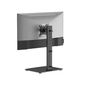 MXG MS-01 Monitor Stand, Height Adjustable Design, Tempered Glass Base Construction, Integrated Cable Management System, Support for 17 to 34 Inch Displays, Desktop Monitor Riser