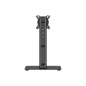 MXG MS-01 Monitor Stand, Height Adjustable Design, Tempered Glass Base Construction, Integrated Cable Management System, Support for 17 to 34 Inch Displays, Desktop Monitor Riser