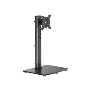 MXG MS-01 Monitor Stand, Height Adjustable Design, Tempered Glass Base Construction, Integrated Cable Management System, Support for 17 to 34 Inch Displays, Desktop Monitor Riser