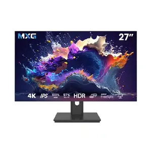 MXG P27IU-4K 27-Inch 4K UHD Professional Monitor, IPS Panel Technology, 10-Bit Color Support, 97% DCI-P3 Color Gamut, USB-C Connectivity with 65W Power Delivery, Height Adjustable Ergonomic Stand