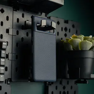 MXG PB-07 Gaming Pegboards Wall Mount Organizer Black Edition, 7-Piece Modular Panel Set, Customizable Wall Storage System, Gaming Setup Organization Solution, Desktop Accessory Organizer