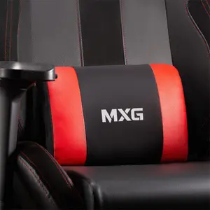 MXG PGC-01 Gaming Chair, Frog Mechanism Reclining Design, Premium PVC Leather Upholstery, Adjustable Headrest Cushion, Lumbar Support System, Ergonomic Gaming Seating Solution