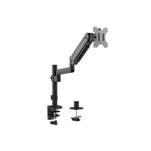 MXG PMA-12 Single Monitor Arm Mount, Pole-Mounted Design, Spring-Assisted Adjustment Mechanism, Adjustable Display Support, Ergonomic Monitor Positioning Solution