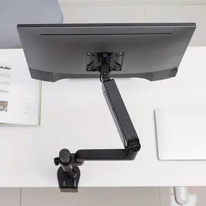 MXG PMA-12 Single Monitor Arm Mount, Pole-Mounted Design, Spring-Assisted Adjustment Mechanism, Adjustable Display Support, Ergonomic Monitor Positioning Solution