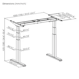 MXG SMD-02-AI Motorized Sit-Stand Desk, Dual Motor Height Adjustment System, App Control Functionality, 3-Stage Frame Design, Ergonomic Adjustable Workstation for Office and Gaming Setups