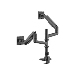 MXG VMA-24P Heavy Duty Dual Monitor Arm, Dual Gas Spring Mechanism, Up to 49-Inch Display Support, 20kg Capacity Per Screen, Professional Multi-Monitor Desk Mount