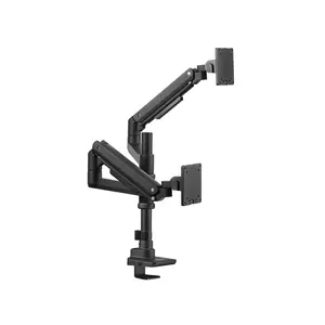 MXG VMA-24P Heavy Duty Dual Monitor Arm, Dual Gas Spring Mechanism, Up to 49-Inch Display Support, 20kg Capacity Per Screen, Professional Multi-Monitor Desk Mount