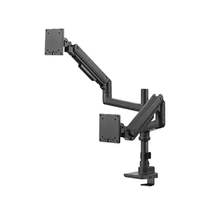MXG VMA-24P Heavy Duty Dual Monitor Arm, Dual Gas Spring Mechanism, Up to 49-Inch Display Support, 20kg Capacity Per Screen, Professional Multi-Monitor Desk Mount