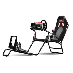 Next Level Racing GT Lite Steering Wheel Chair, Foldable Racing Simulator Cockpit Seat, Adjustable Driving Position Design, Portable Racing Simulation Setup