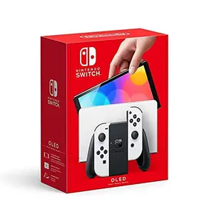 Nintendo Switch OLED Gaming Console White Edition, 7-Inch OLED Display, Hybrid Handheld and TV Gaming System, Enhanced Portable Gaming Experience