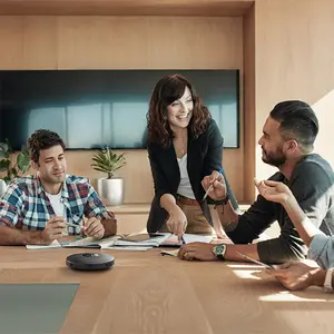 EMEET OfficeCore M2 Max Portable Conference Speakerphone, Bluetooth Wireless Connectivity, Omni-Directional Voice Pickup Technology, Portable Meeting Audio Solution, Professional Conference Speakerphone