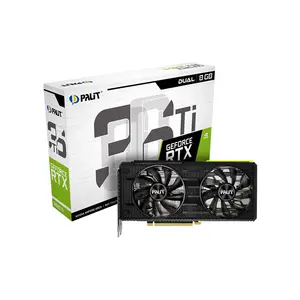 Palit GeForce RTX 3060 Ti Dual 8GB Graphics Card, 8GB GDDR6 Memory, Dual Fan Cooling Design, NVIDIA Ampere Architecture, High-Performance Gaming GPU