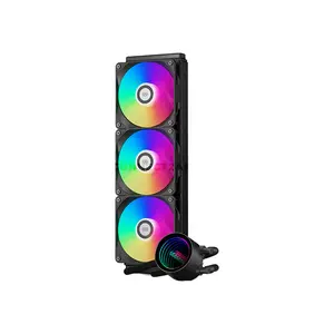 PCCOOLER DA360 V2 ARGB Black 360mm AIO Liquid CPU Cooler, 300W TDP, 3× 120mm PWM ARGB Fans, 400–2000 RPM, 80.74 CFM Airflow, 2600 RPM Pump, 394×120×27mm Radiator, Intel LGA1851/1700/1200/115X & AMD AM5/AM4