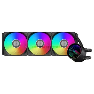 PCCOOLER DA360 V2 ARGB Black 360mm AIO Liquid CPU Cooler, 300W TDP, 3× 120mm PWM ARGB Fans, 400–2000 RPM, 80.74 CFM Airflow, 2600 RPM Pump, 394×120×27mm Radiator, Intel LGA1851/1700/1200/115X & AMD AM5/AM4