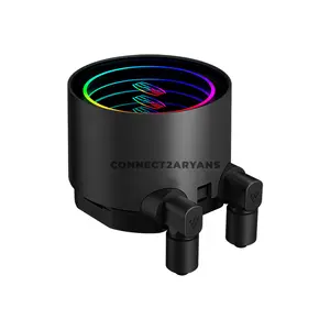 PCCOOLER DA360 V2 ARGB Black 360mm AIO Liquid CPU Cooler, 300W TDP, 3× 120mm PWM ARGB Fans, 400–2000 RPM, 80.74 CFM Airflow, 2600 RPM Pump, 394×120×27mm Radiator, Intel LGA1851/1700/1200/115X & AMD AM5/AM4