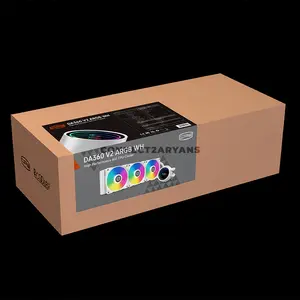 PCCOOLER DA360 V2 ARGB White 360mm AIO Liquid CPU Cooler, 300W TDP, 3× 120mm PWM ARGB Fans, 400–2000 RPM, 80.74 CFM Airflow, 2600 RPM Pump, 394×120×27mm Radiator, Intel LGA1851/1700/1200/115X & AMD AM5/AM4