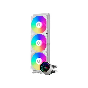PCCOOLER DA360 V2 ARGB White 360mm AIO Liquid CPU Cooler, 300W TDP, 3× 120mm PWM ARGB Fans, 400–2000 RPM, 80.74 CFM Airflow, 2600 RPM Pump, 394×120×27mm Radiator, Intel LGA1851/1700/1200/115X & AMD AM5/AM4