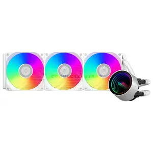 PCCOOLER DA360 V2 ARGB White 360mm AIO Liquid CPU Cooler, 300W TDP, 3× 120mm PWM ARGB Fans, 400–2000 RPM, 80.74 CFM Airflow, 2600 RPM Pump, 394×120×27mm Radiator, Intel LGA1851/1700/1200/115X & AMD AM5/AM4