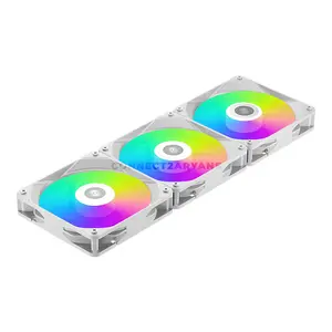 PCCOOLER DA360 V2 ARGB White 360mm AIO Liquid CPU Cooler, 300W TDP, 3× 120mm PWM ARGB Fans, 400–2000 RPM, 80.74 CFM Airflow, 2600 RPM Pump, 394×120×27mm Radiator, Intel LGA1851/1700/1200/115X & AMD AM5/AM4