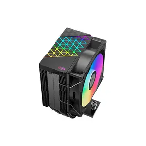 PCCOOLER R400 ARGB Black CPU Air Cooler, 180W TDP, 4× 6mm Heat Pipes, 92mm PWM ARGB Fan, 800–2200 RPM, Up to 40.94 CFM Airflow, 133mm Height, Intel LGA1851/1700/1200/115X & AMD AM5/AM4