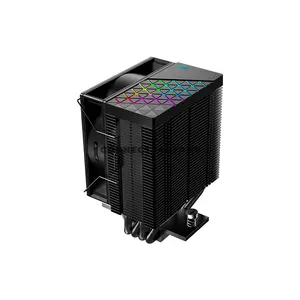 PCCOOLER R400 ARGB Black CPU Air Cooler, 180W TDP, 4× 6mm Heat Pipes, 92mm PWM ARGB Fan, 800–2200 RPM, Up to 40.94 CFM Airflow, 133mm Height, Intel LGA1851/1700/1200/115X & AMD AM5/AM4