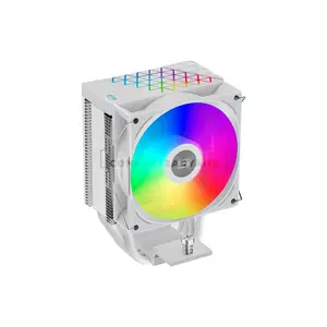 PCCOOLER R400 ARGB White CPU Air Cooler, 180W TDP, 4× 6mm Heat Pipes, 92mm PWM ARGB Fan, 800–2200 RPM, Up to 40.94 CFM Airflow, 133mm Height, Intel LGA1851/1700/1200/115X & AMD AM5/AM4